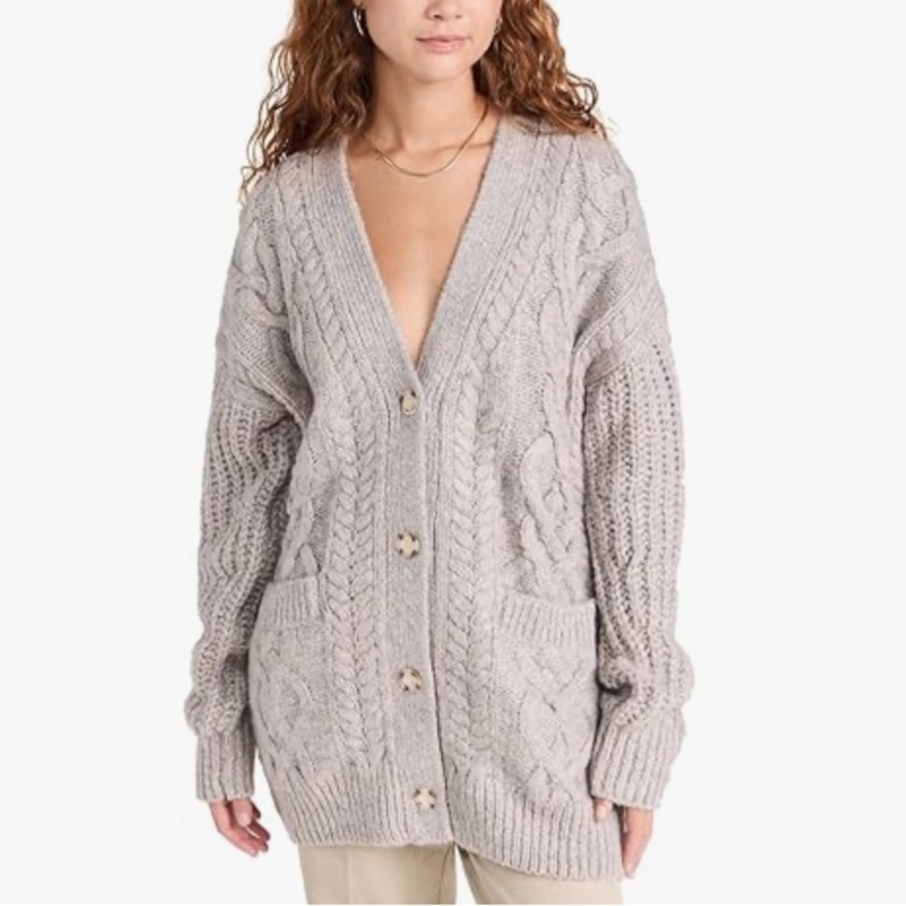 Astr Wool blend oversized cardigan - Picture 6 of 9